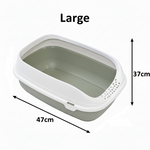 Large litter box with updated bottom dimension