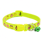 Lime Green Paw Collar - White BG