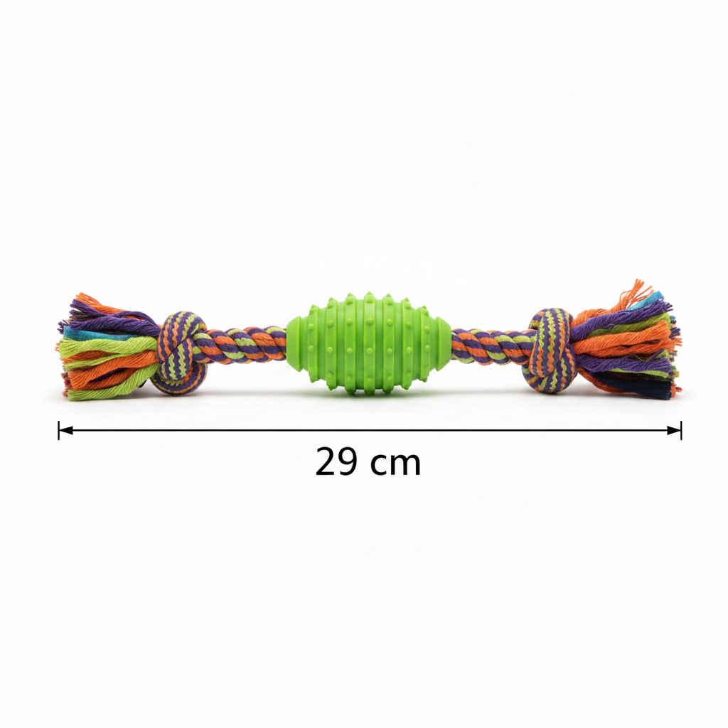 Bomei Pet Dog Teething with Rope Toy