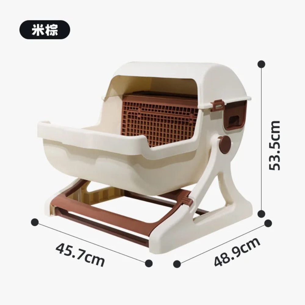 Pet carrier with dimensions on a white background