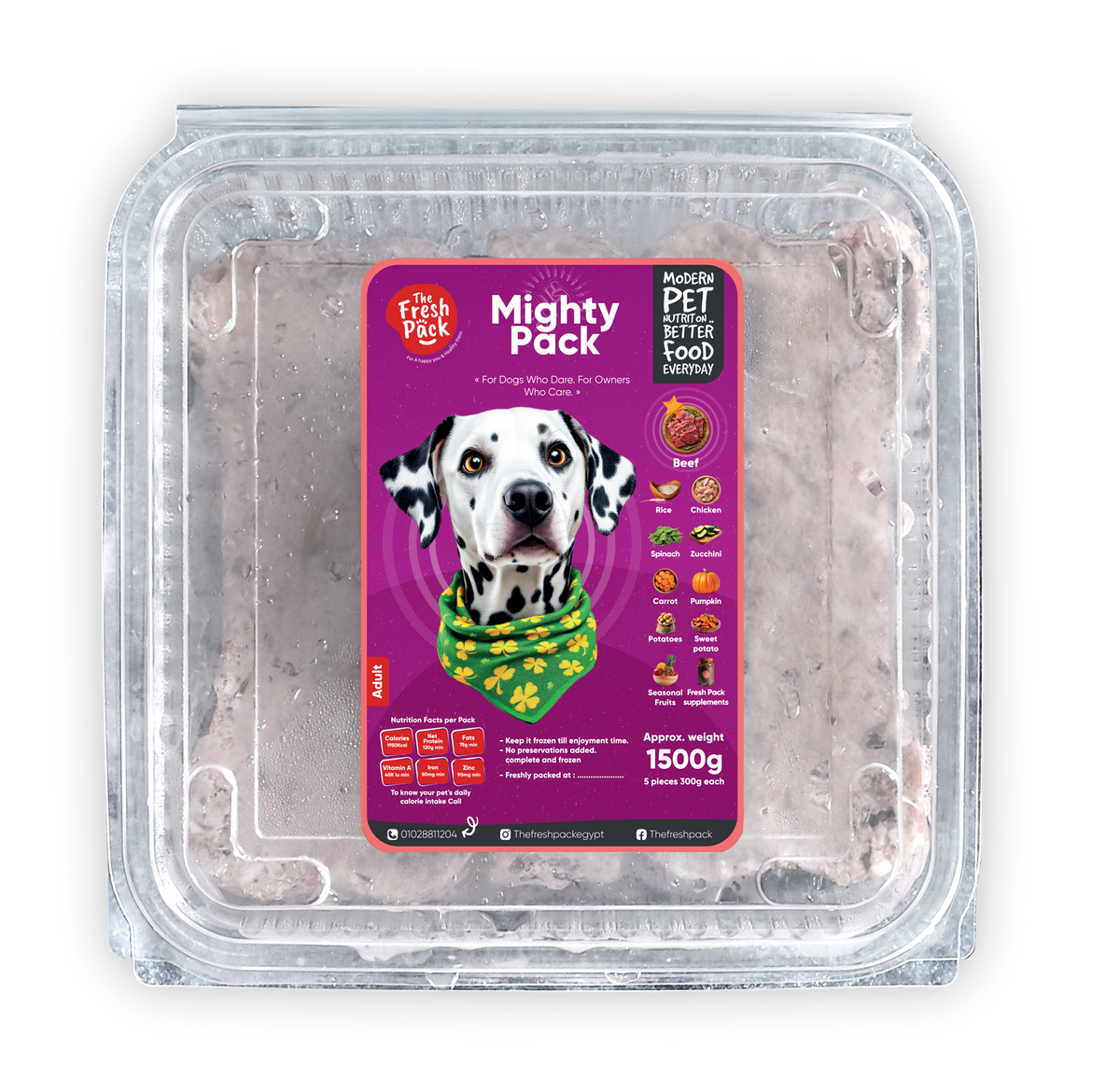 The Fresh Pack Mighty Pack For Dogs - 1.5 Kg.