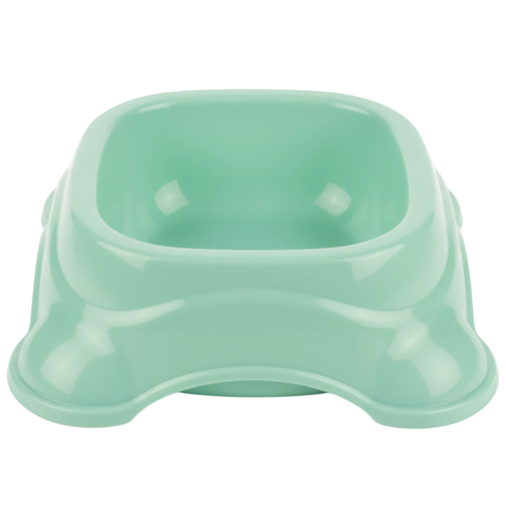 Mint Green Pet Food Bowl - White Background
