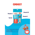 Cat treat package with Reflex branding on a white background