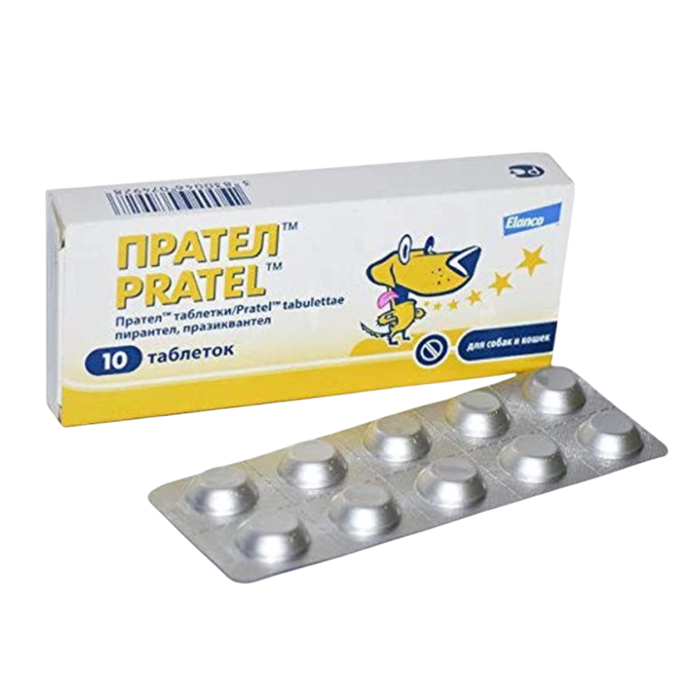 Patelet medication packaging with tablets on a white background