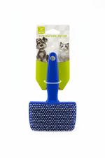 Nunbell Blue Pet Slicker Brush - White Background
