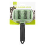 Nunbell Pet Slicker Brush Square Green - White Background