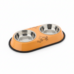 Stainless Steel Double Small Dog and Cat Food Bowl 30CM Petfast.shop Generic Bowls & Feeders Cat Dog Kitten Puppy Supplies petfast.shop Egypt PST3271S pink 350.00