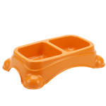 Orange Elevated Pet Bowl - White Background