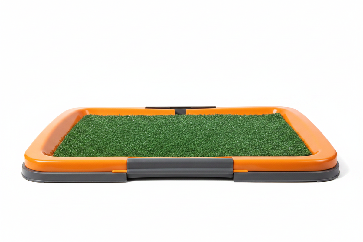 Orange Pet Potty Tray - Front Straight