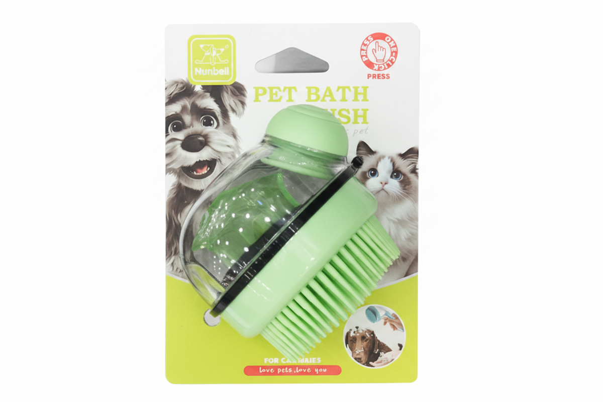 Pet Bath Brush - Green