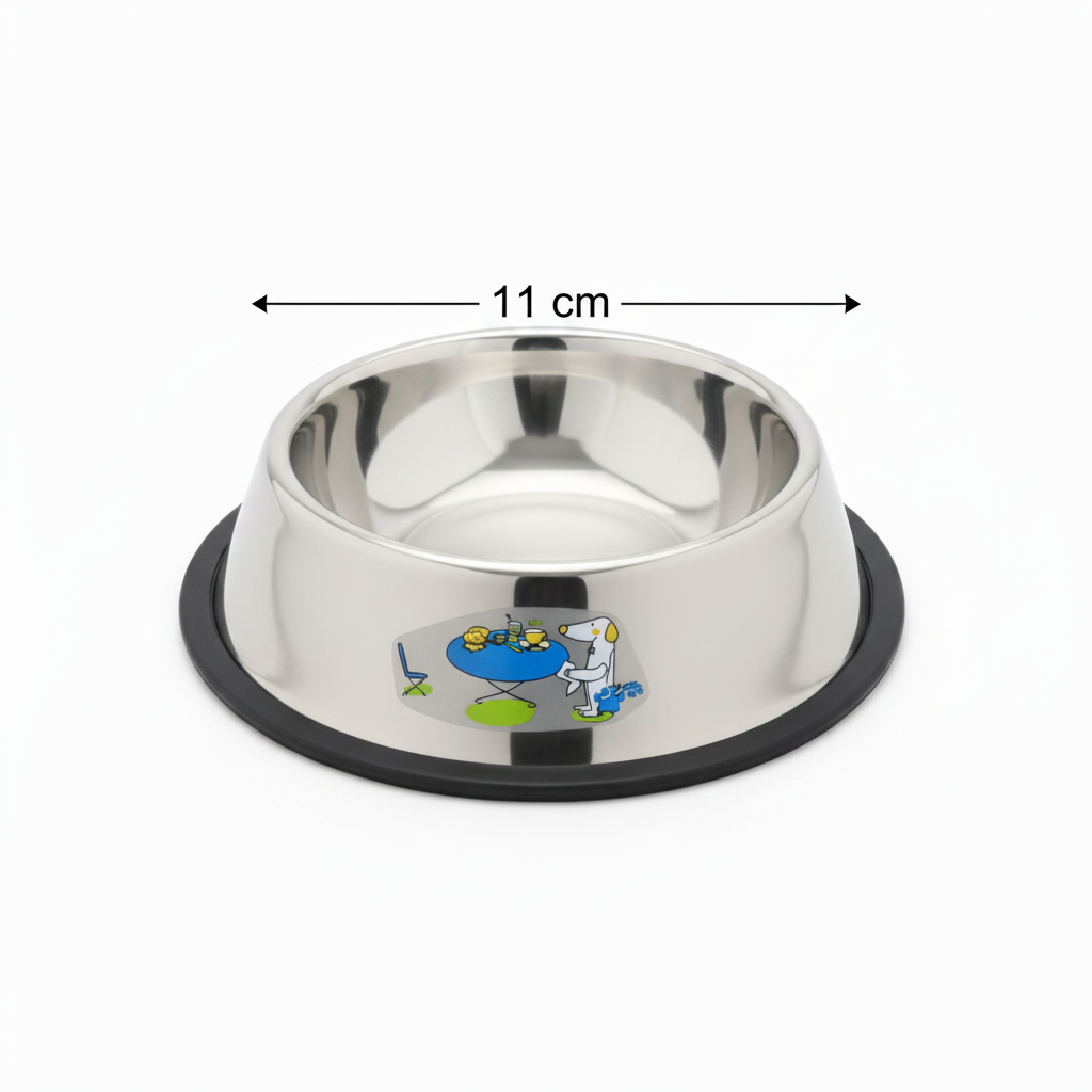 Stainless Steel Pet Bowl Petfast.shop Generic Bowls & Feeders Cat Dog Supplies petfast.shop Egypt11Cm 130.00