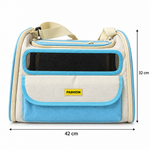 Pet carrier bag with dimensions 42cm x 32cm