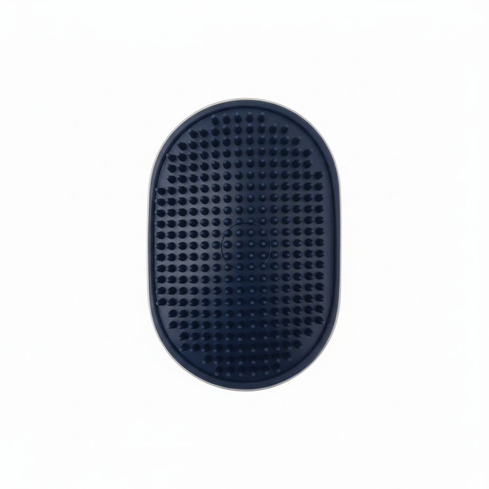 Pet Grooming Brush Mitt Navy Blue - White Background