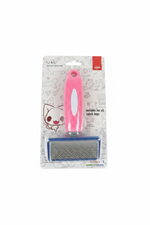 Pet Grooming Brush Pink - White Background
