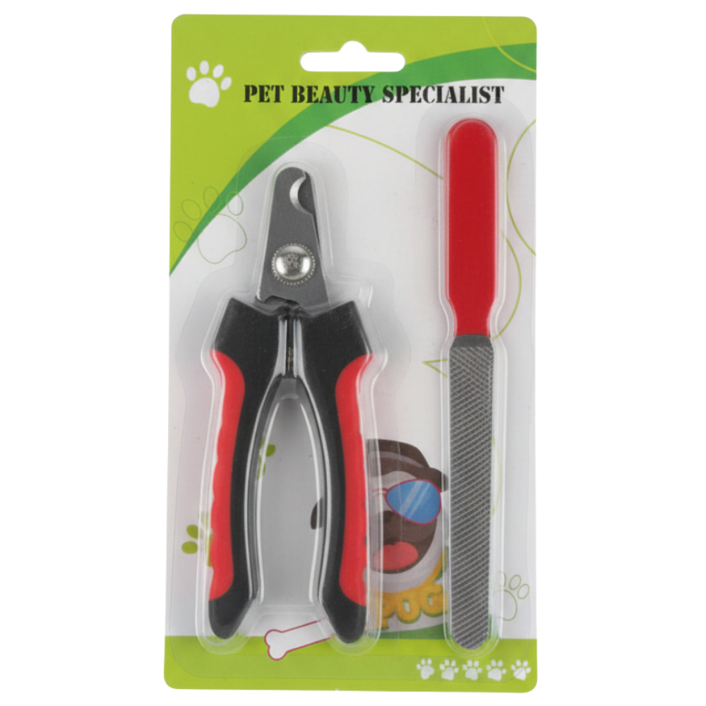 Pet grooming tools white background