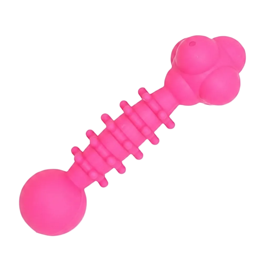 Pink Dog Chew Toy - White Background