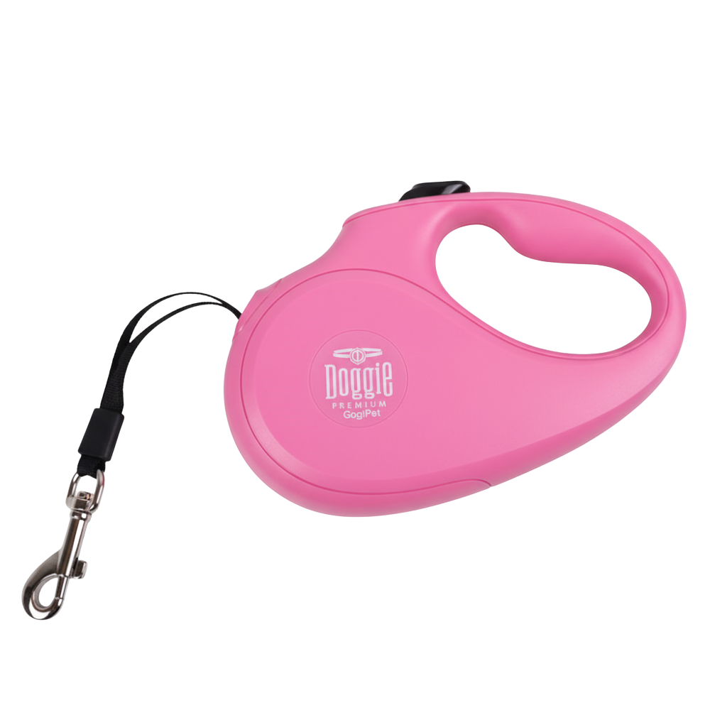 Pink Doggie Retractable Leash