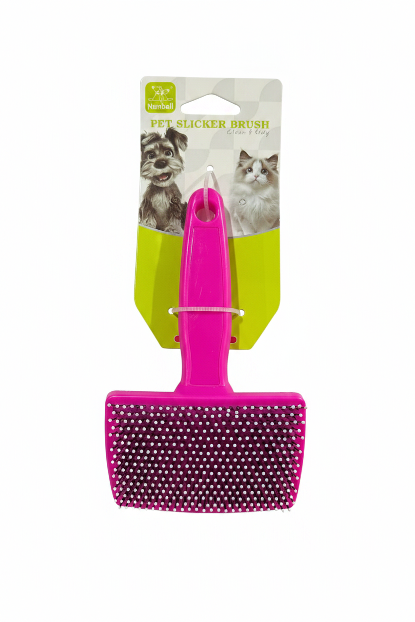 Pink Large Pet Slicker Brush - White Background