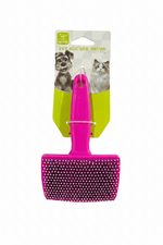 Pink Large Pet Slicker Brush - White Background