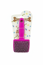 Pink Small Pet Brush - White Background