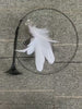 Interactive cat toy steel wire with feather.