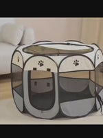 Pet Tent for Cats and Small Dogs Grey Medium 91x91x58 cm.
