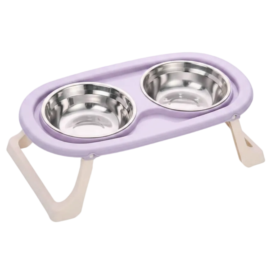 Pet Duo Dinner Stand Bowl | Stainless Steel Petfast.shop Generic Bowls & Feeders Cat Dog Exclusive Supplies petfast.shop EgyptPurple 675.00