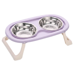 Pet Duo Dinner Stand Bowl | Stainless Steel Petfast.shop Generic Bowls & Feeders Cat Dog Exclusive Supplies petfast.shop EgyptPurple 675.00
