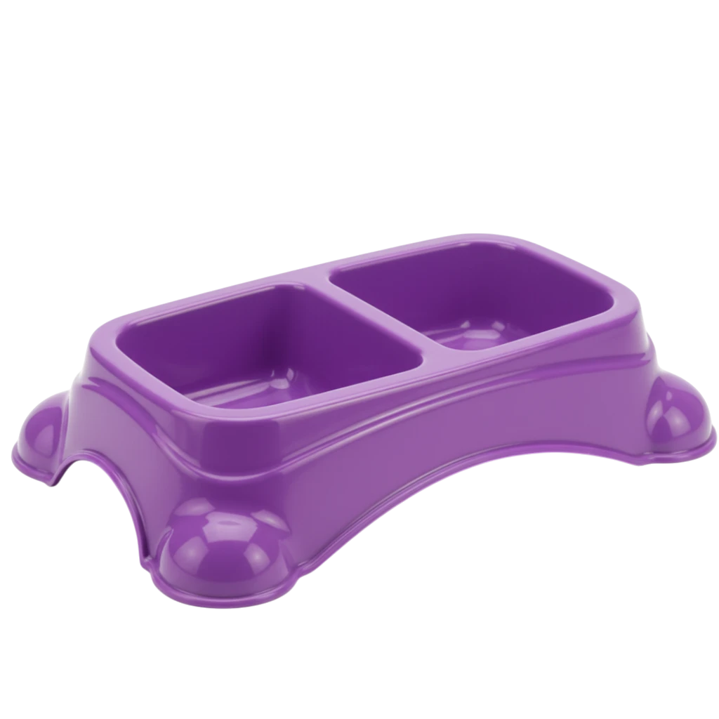 Purple Elevated Pet Bowl - White Background