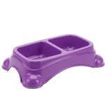 Purple Elevated Pet Bowl - White Background
