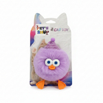 Purple Fluffy Bird Cat Toy