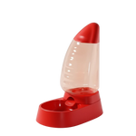 Red and beige pet feeder on a white background with 'Orange Feeder' text.