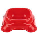 Red Pet Food Bowl - White Background