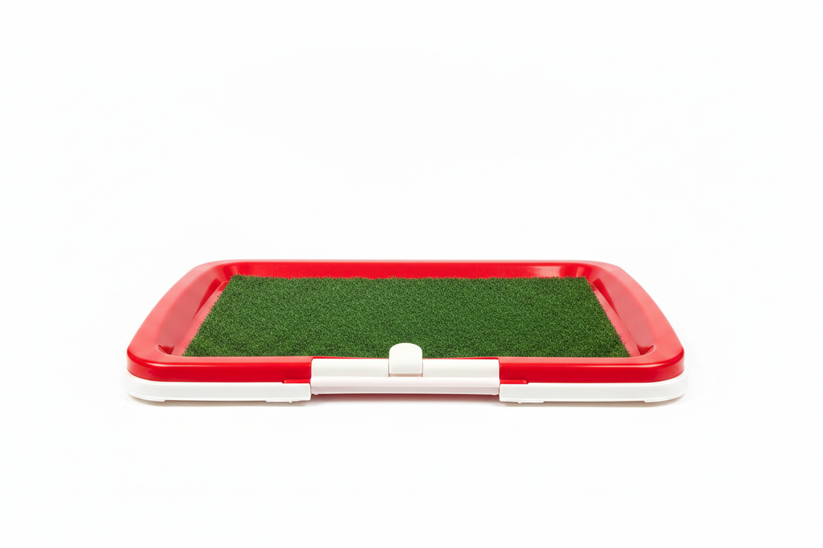 Red Pet Potty Tray - Front Straight