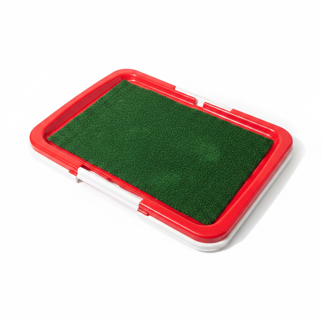 Red Pet Potty Tray - Top Angle