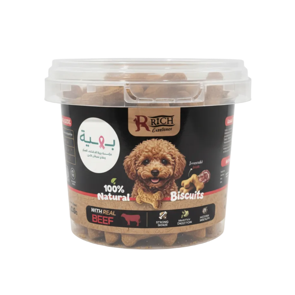 Rich Excellence beef Poodle with Bahia logo white background