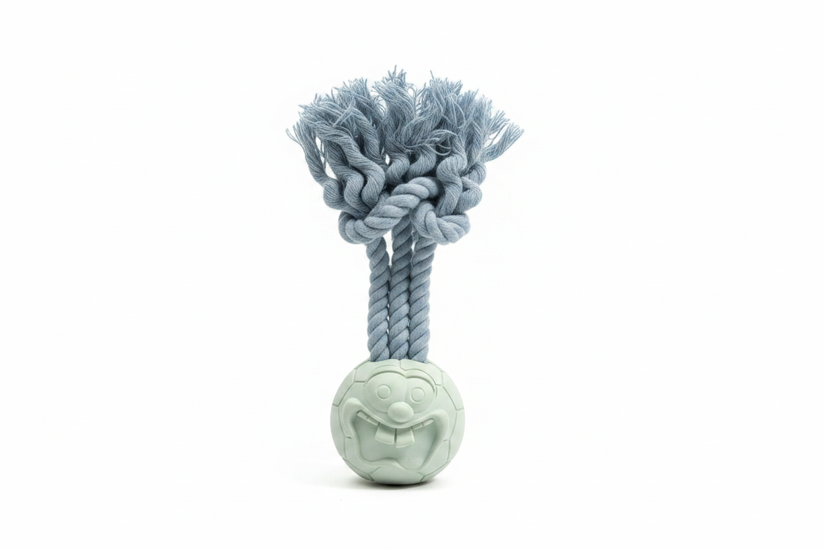 Rope Toy Gray - White Background Upright