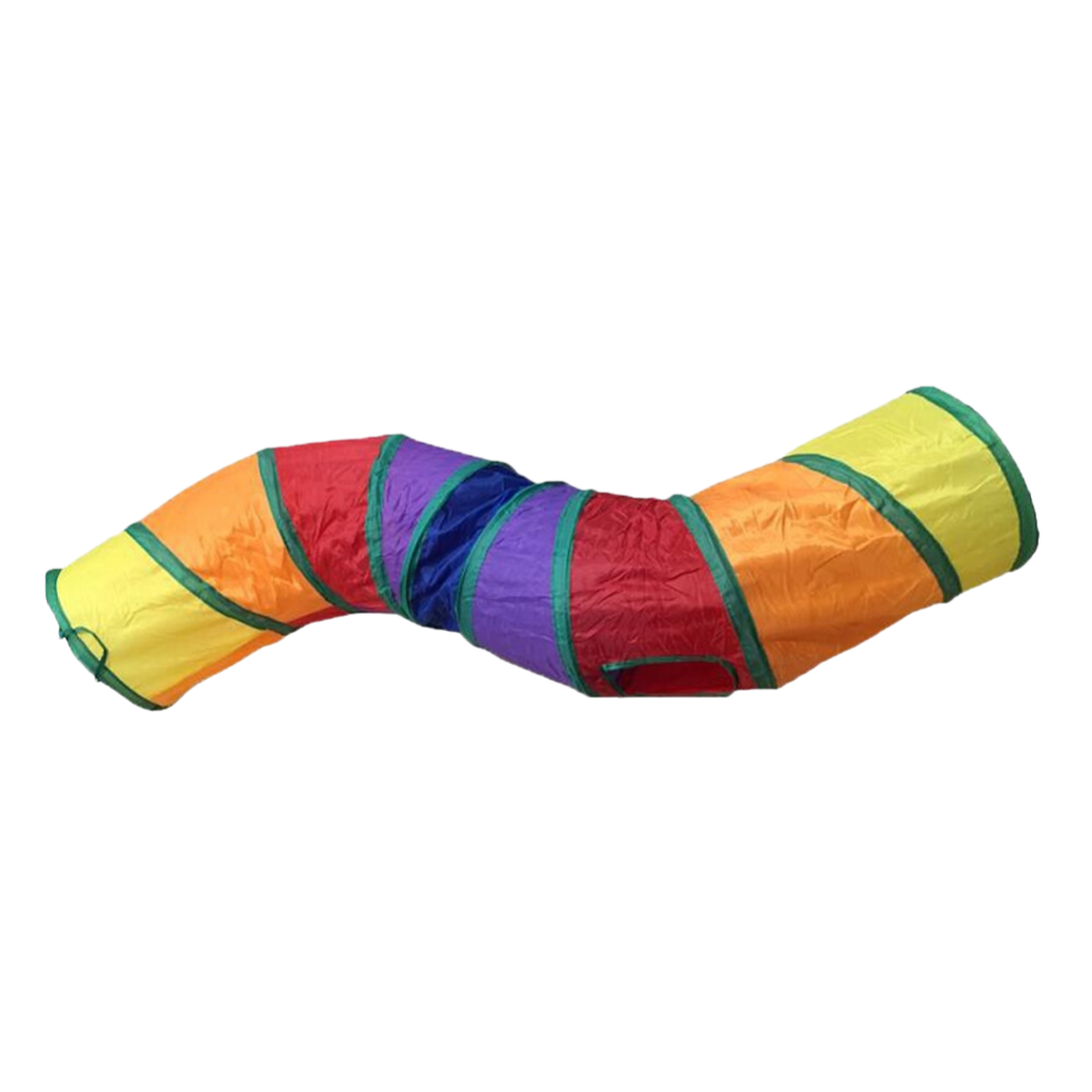 Colorful tunnel toy on a white background