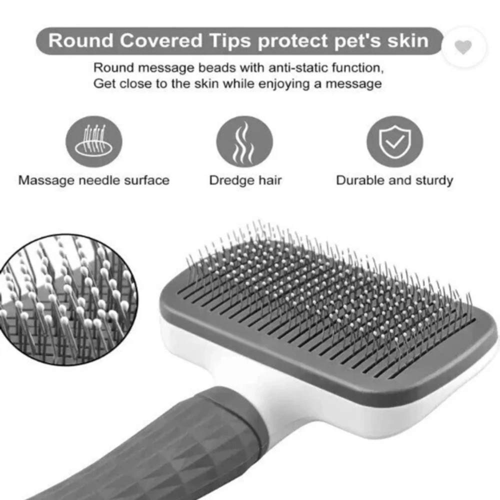 Pet Hair Removal Brush Self Cleaning Slicker Brush for Cats and Dogs