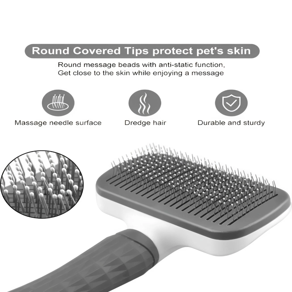 Pet Hair Removal Brush Self Cleaning Slicker Brush for Cats and Dogs