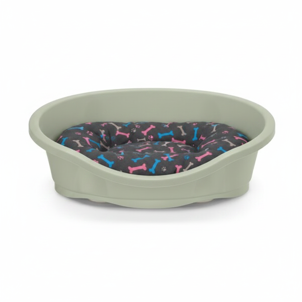 Sage Green Pet Bed with Cushion