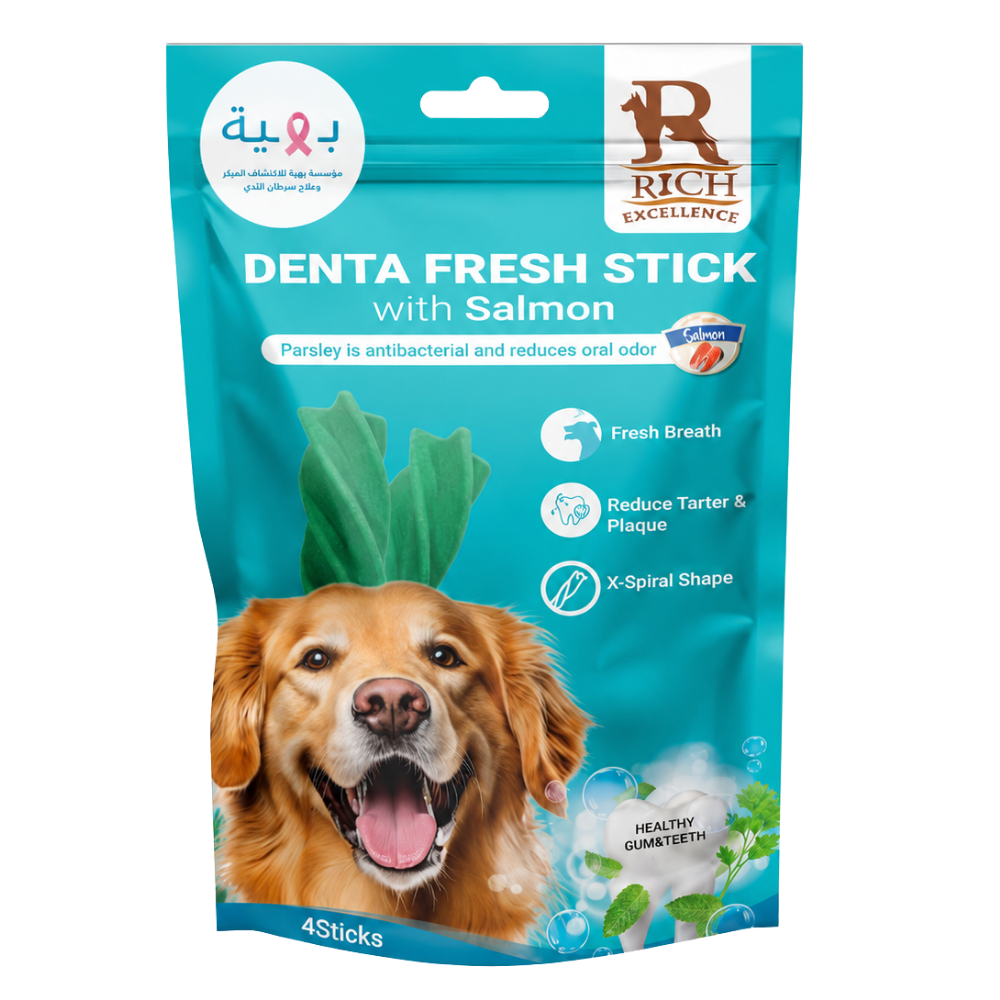 Rich Denta Fresh Stick For Adult Dogs With Salmon 4 Sticks