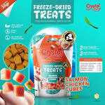 Crystal Kitty Freeze Dried Treats with Salmon & Chicken Cubes 30g