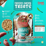Crystal Kitty Freeze Dried Treats with Chicken Liver Cubes 40g