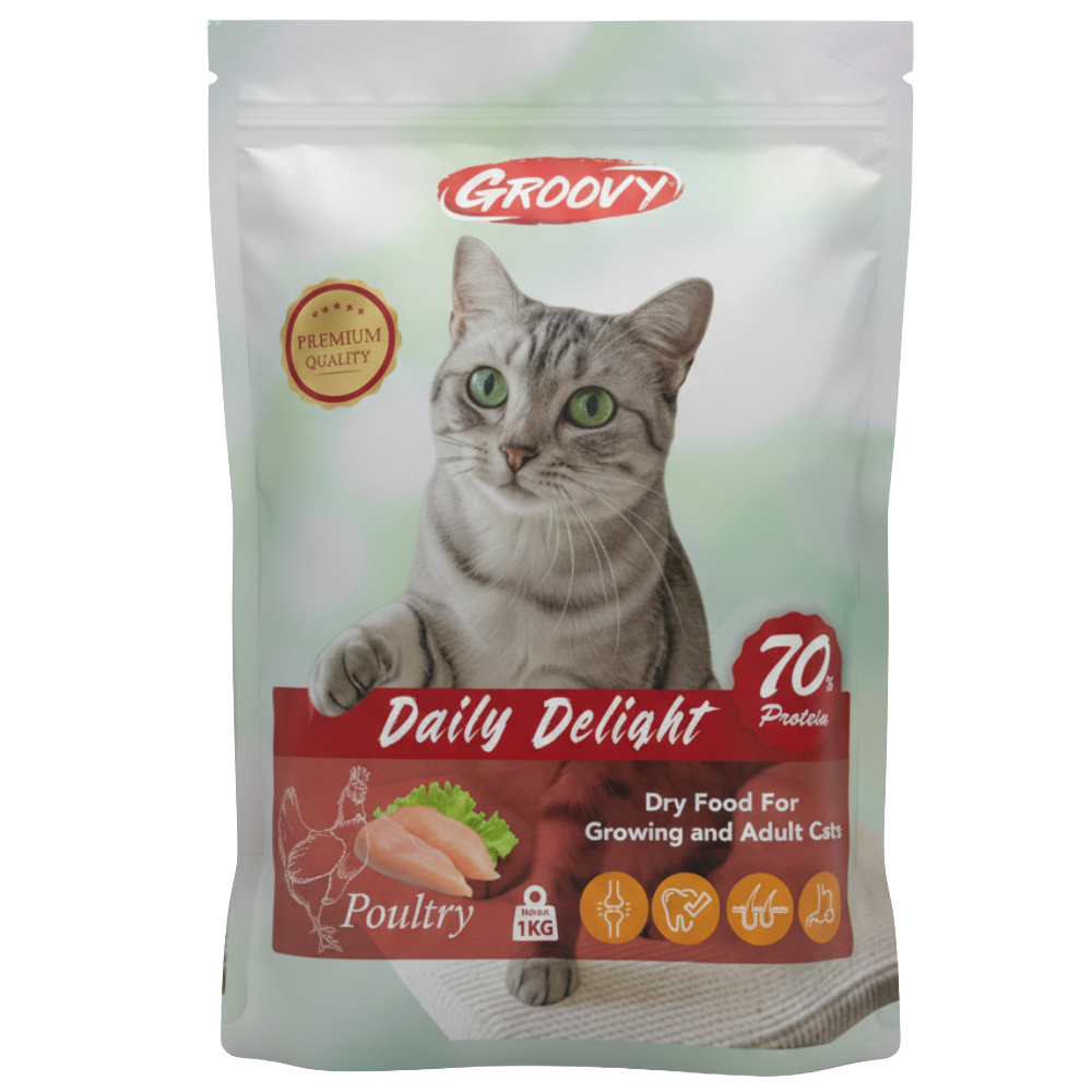 Groovy Daily Delight DryFood for Cat with Poultry 1kg