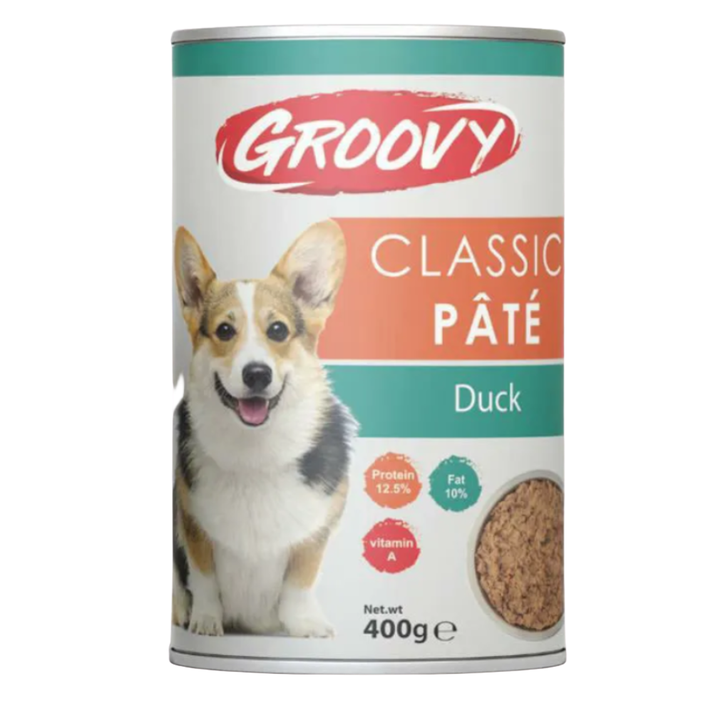 Groovy Wet Food For dogs classic pate duck 400g