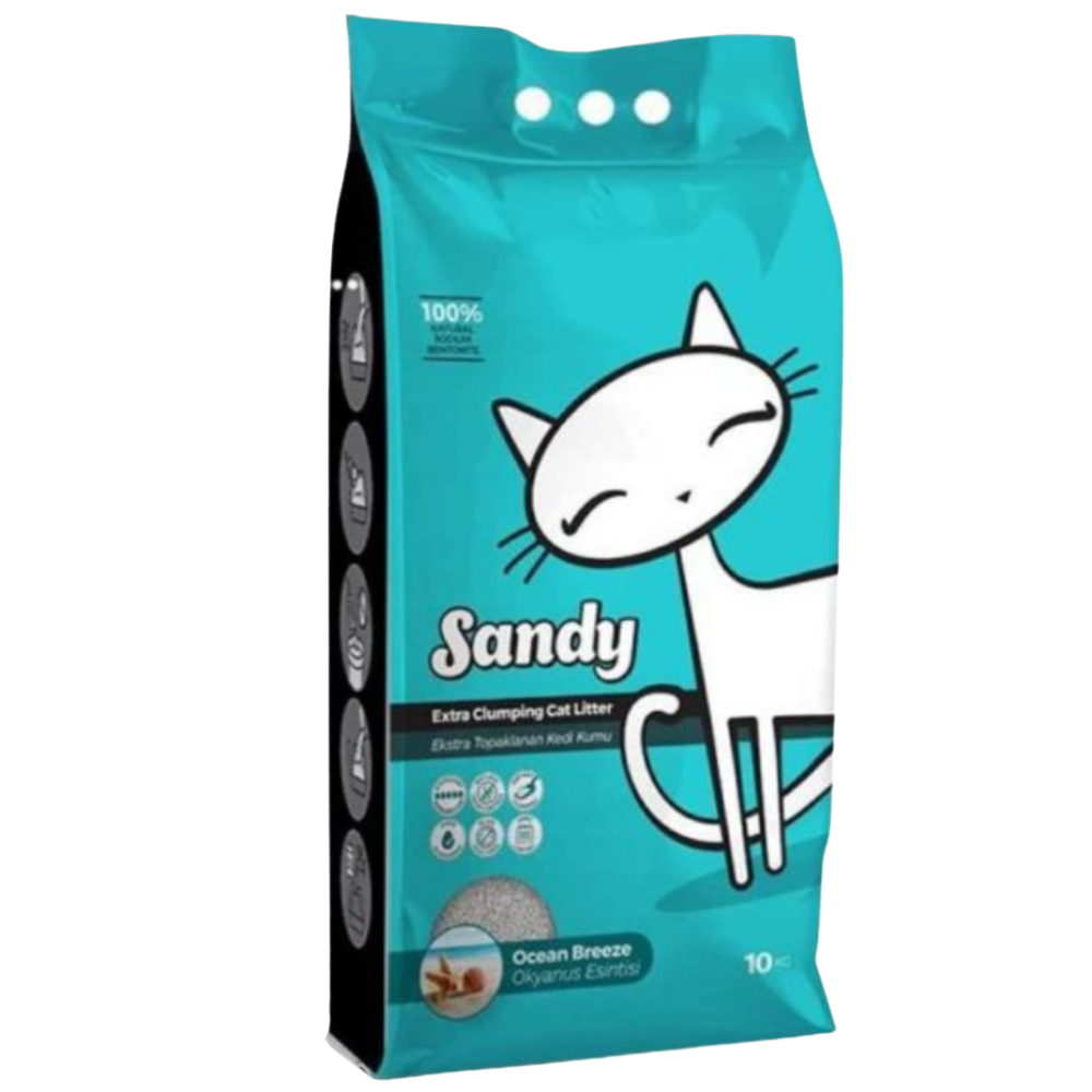 SANDY CAT LITTER EXTRA CLUMPING Ocean Breeze 10 Kg