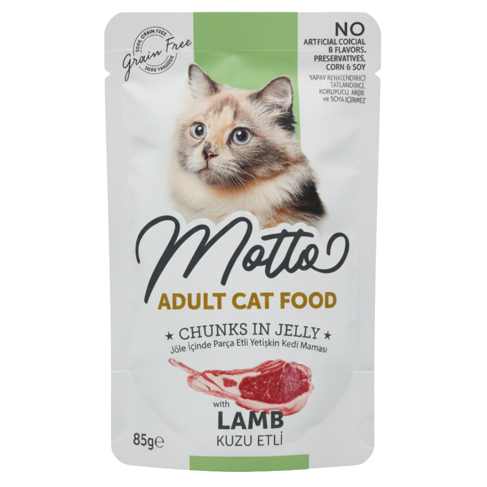 Motto Pouch Adult Cat Food Lamb 85g Petfast.shop Motto Cat Food Wet Food petfast.shop Egypt PMO3341S Default Title 115.00