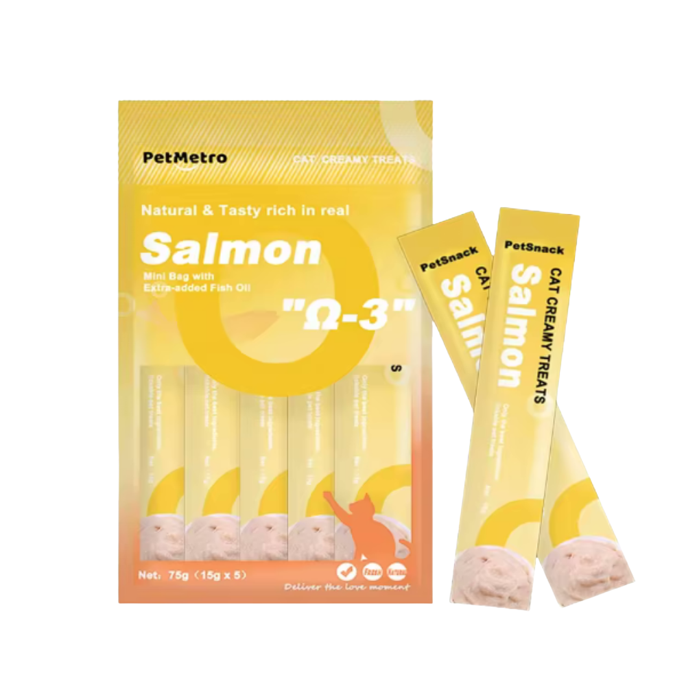 Petmetro Cat Creamy Treats salmon (15gx5) Petfast.shop Petmetro Cat Liquid Treat Treats petfast.shop Egypt PPE3390S Default Title 150.00