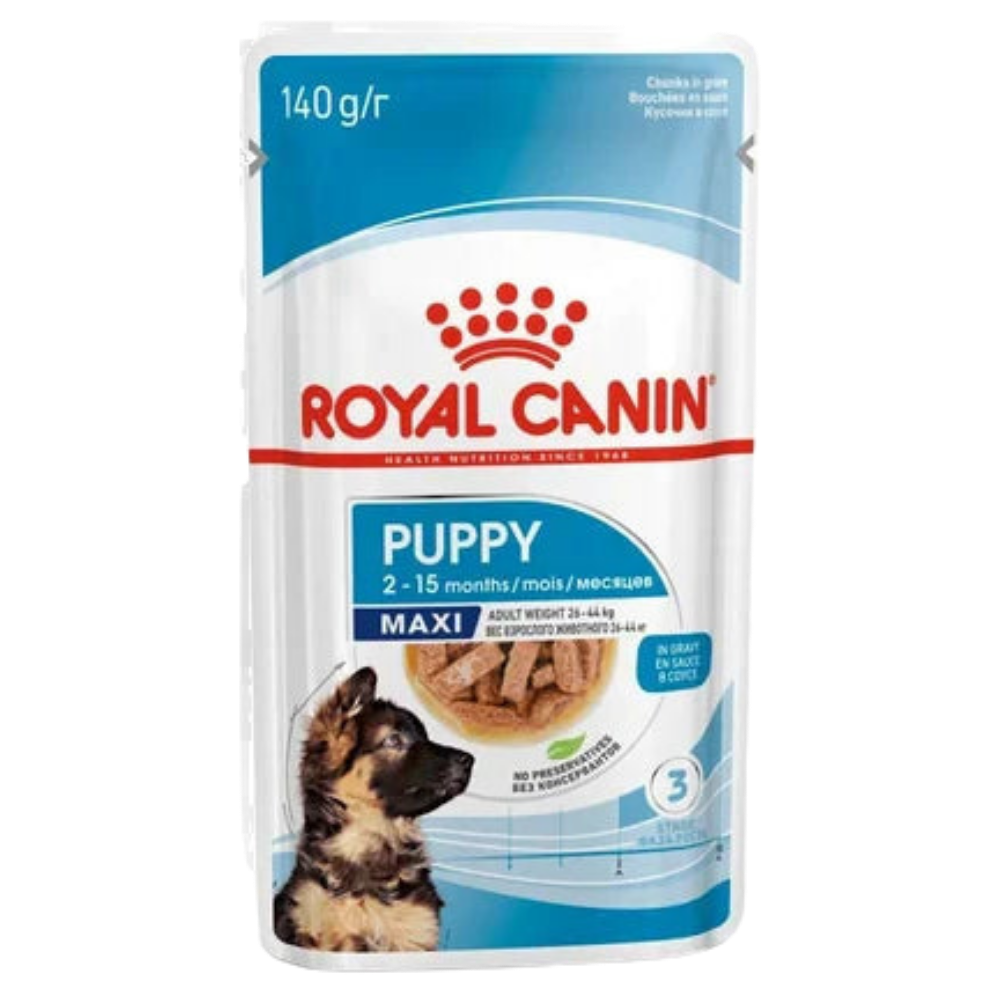 Royal Canin Wet Food Maxi Puppy in Gravy Pouch 140g Petfast.shop Royal Canin Dog Exclude Food Puppy Wet Food petfast.shop Egypt PRO3898S Default Title 190.00